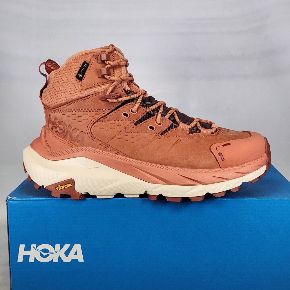 Hoka Kaha 2 GTX Hiking Boots Women Size 7 Sun Baked Beryl Clay GoreTex Waterprof